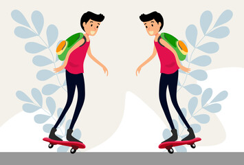 Skateboard Concept Illustration Vector Style