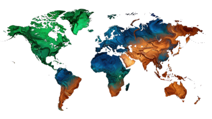 Colourful World Map Illustration
