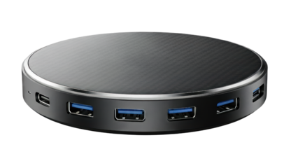 Round USB Hub Multiport Adapter
