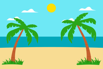 Beach Concept Illustration Vector Style