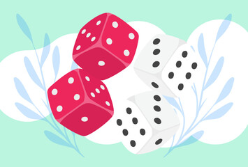 Dice Concept Illustration Vector Style