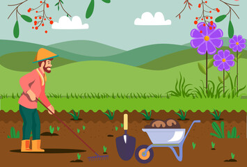 Agriculture Concept Illustration Vector Style