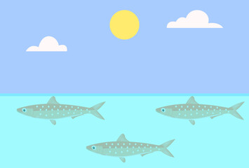 Obraz premium Fish Concept Illustration Vector Style