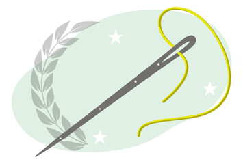 Needle Concept Illustration Vector Style