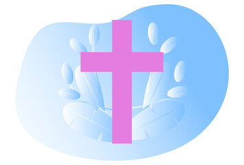 Obraz premium Cross Concept Illustration Vector Style