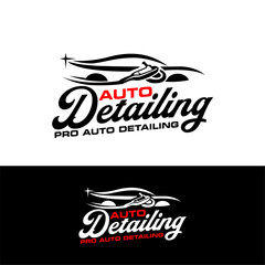 Obraz premium Car Logo Automotive Auto Detailing Logo Car Wash Sign Service Automobile Logo Vector