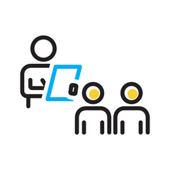 Vector multi color icon for Staffing