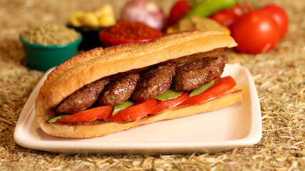 delicious meatballs in bread