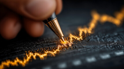 A physical Bitcoin coin dropping into water, creating ripples. This artistic concept visualizes the impact of cryptocurrency on the financial market, and its inherent volatility.