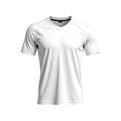 Blank white v-neck short-sleeve athletic shirt