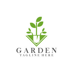 Gardening Landscape Logo Design Vector Template