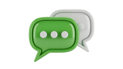 Communicate effectively with modern glossy chat bubble icons