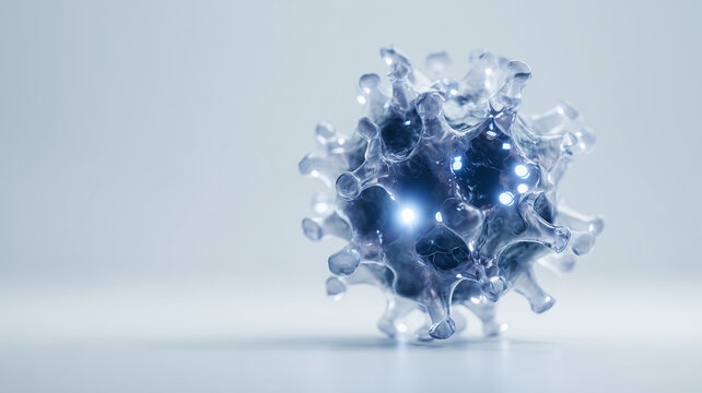 Coronavirus virus structure with transparent background