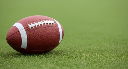 Fototapeta premium Football on Green Field