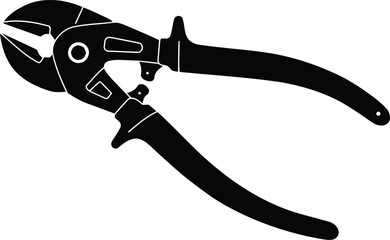 Heavy duty bolt cutters tool pliers metal cutting equipment industrial hand tool vector