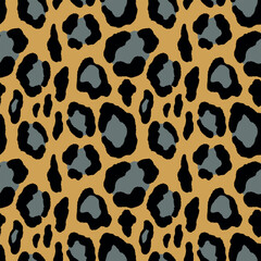 Abstract modern leopard seamless pattern. Animals fashion trendy background. Color decorative vector illustration for print, fabric, textile. Modern ornament of stylized skin.