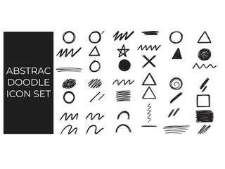 abstract doodles icon set