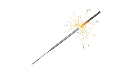 Sparkling festive sparkler igniting with vibrant golden fireworks, perfect for celebrations and holiday magic