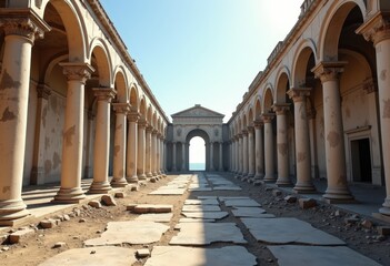 Fototapeta premium Ancient Columns with Archway