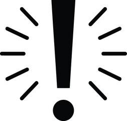 Attention alert exclamation symbol alert warning sign graphic design vector