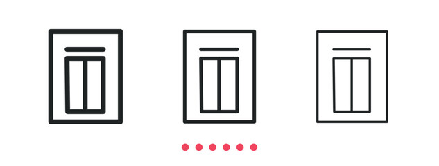 Elevator icon. Thin line icon vector