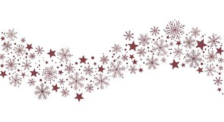 Elegant star and snowflake pattern for festive winter holiday designs, perfect for Christmas promotions and seasonal celebrations with a subtle charm