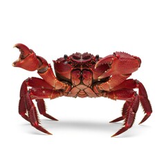 red crab on white background