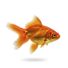 goldfish isolated on white