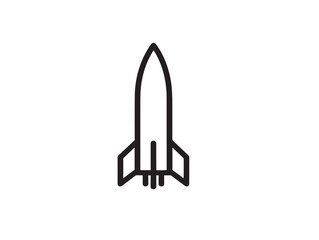 Space themed minimal vector icon with elegant outline