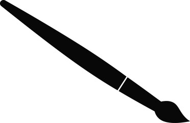 Artist paintbrush silhouette isolated graphic design tool vector