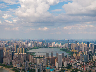 Obraz premium Wuhan city landmark skyline scenery