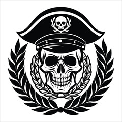 Fototapeta premium Pirate Skull Hat royalty