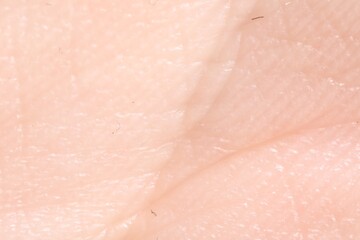 Fototapeta premium Human skin, closeup view. Detailed texture of surface