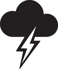 Simple black cloud icon on white background