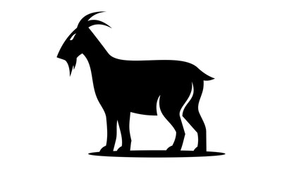 black goat animal vector silhouette
