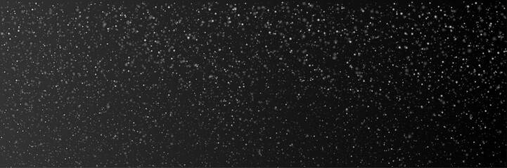 Vector snow isolated on black background.
