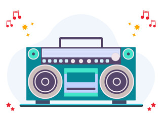 Obraz premium Retro Concept Illustration Vector Style