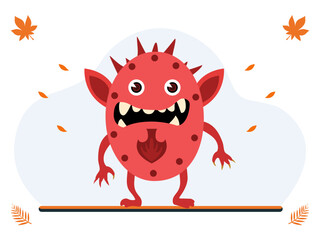 Cyclop Monster Concept Illustration Vector Style
