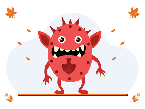 Cyclop Monster Concept Illustration Vector Style