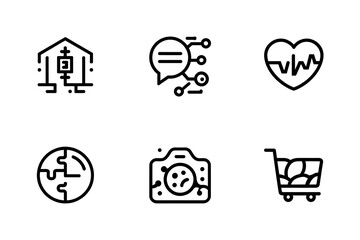 Collection of diverse user interface UI UX icons representing various features