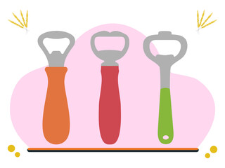 Bottle Opener Concept Illustration Vector Style
