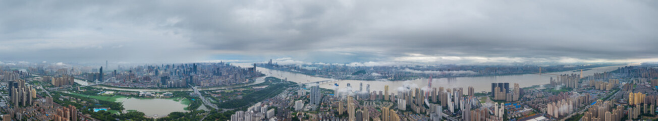 Wuhan city landmark skyline scenery