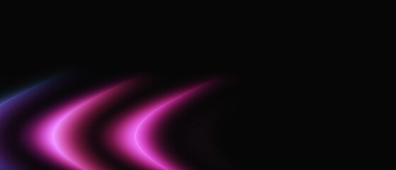 Neon Pink and Purple Abstract Wave Background | Dark Futuristic Light Trails Texture