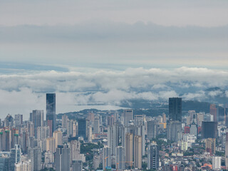 Fototapeta premium Wuhan city landmark skyline scenery