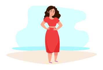 Summer Dress Concept Illustration Vector Style