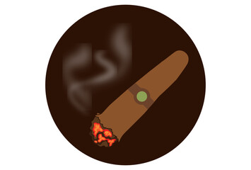Cigar Concept Illustration Vector Style
