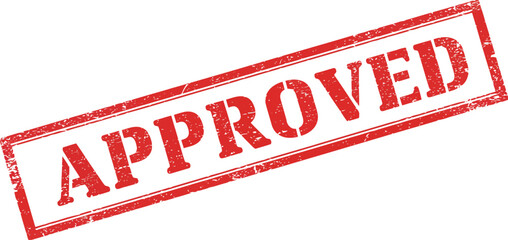 Official approved stamp red diagonal seal official document business seal stamp graphic vector
