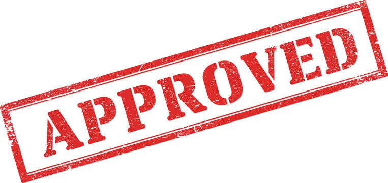 Official approved stamp red diagonal seal official document business seal stamp graphic vector