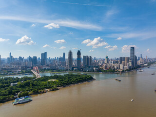 Wuhan city landmark skyline scenery