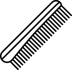 Comb outline icon vector on white background 